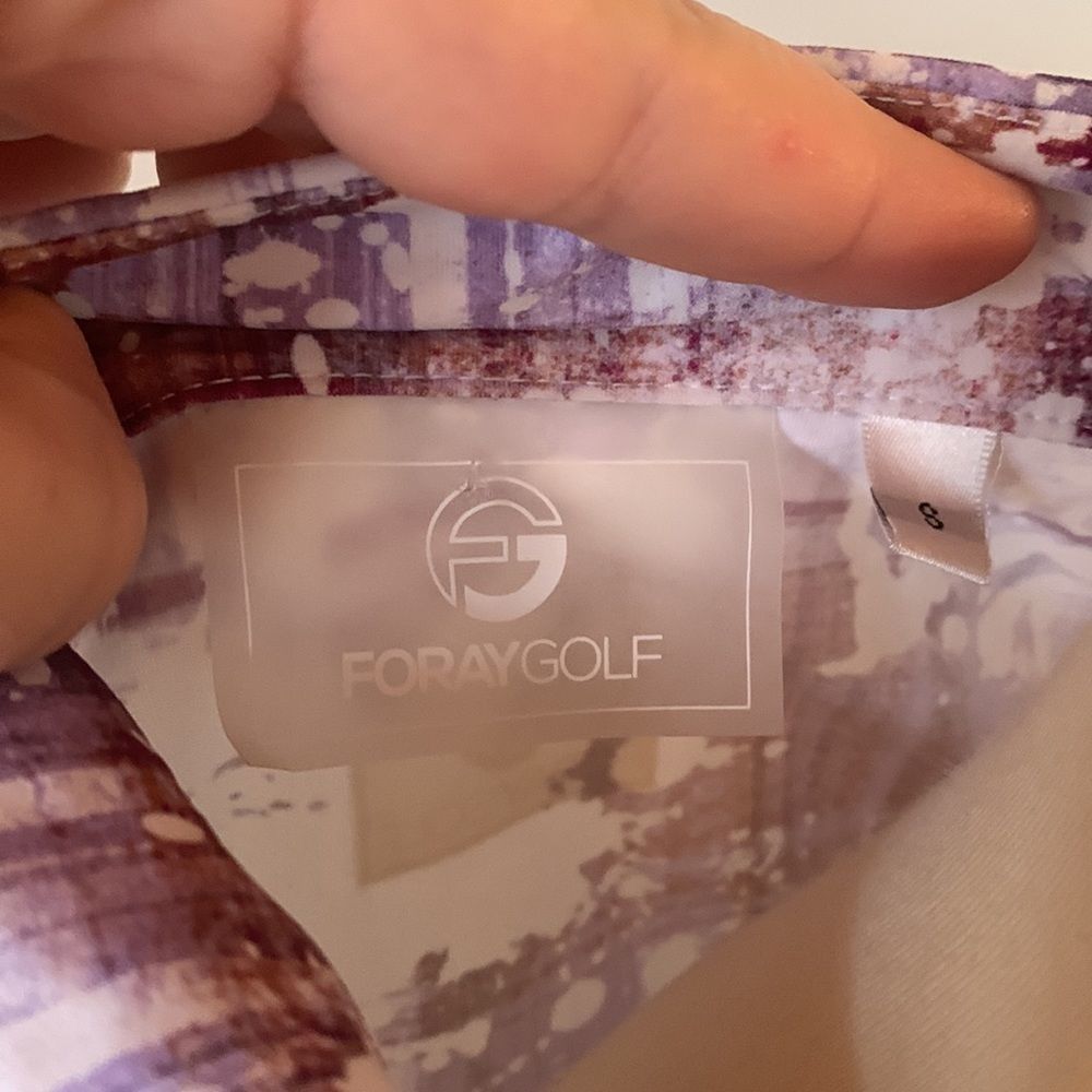 [FORAY GOLF] Purple/White Polo - Size Small - Picture 4 of 7